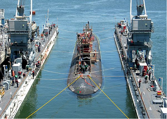 Submarine at a dockyard - Life Cycle Engineering