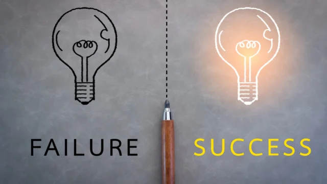 failure or success business concept