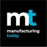Logo with white letters "mt" and text "manufacturing today" on a black background.