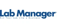 The image displays the "Lab Manager" logo with the tagline "Run Your Lab Like a Business" in blue text on a white background.